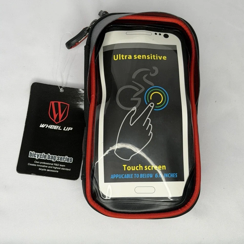 WHEEL UP‎ Waterproof Handlebar Mount Cell Phone Case Holder Bike Cycling Bag NWT